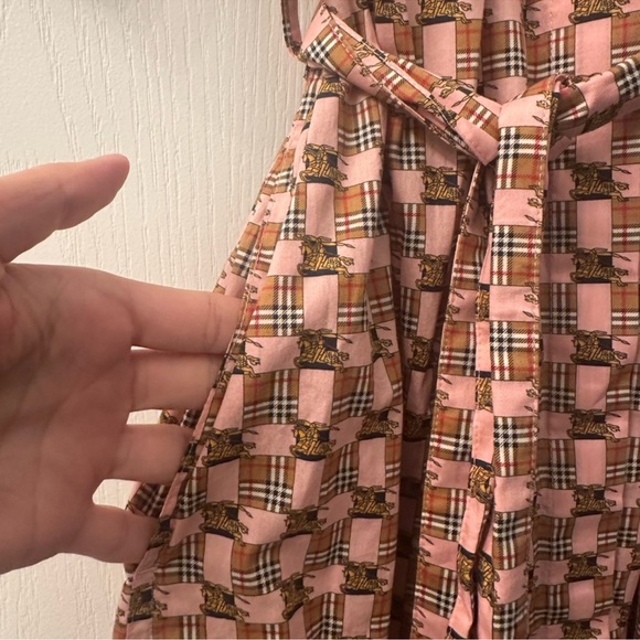 Burberry Brown Geometric Mini Dress 6 - Picture 9 of 10